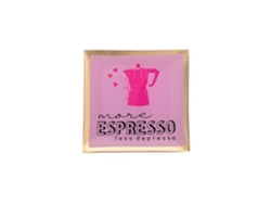 Piatto Decorativo Gift Company More Espresso Less Depresso– Love Plates Vetro 10 Cm