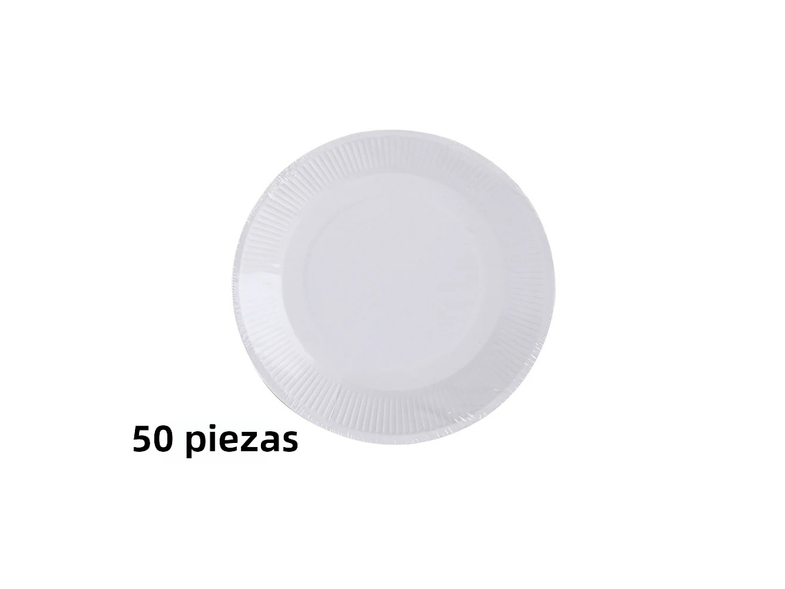 Juego De Vasos Y Cubiertos Desechables Blancos (5 Pulgadas, 50 Piezas), Estilo Nórdico Minimalista