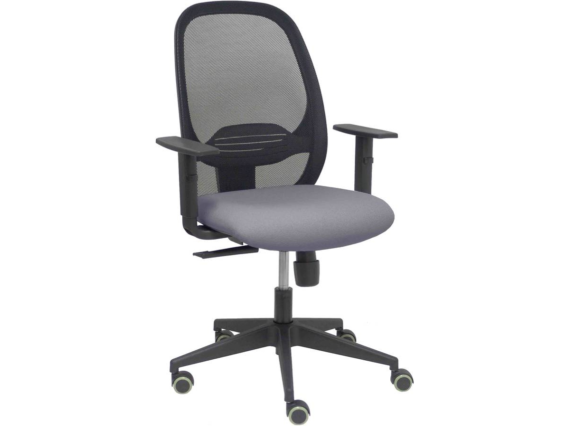 Silla Operativa PYC Cilanco  Gris (Brazos Ajustables - Malla)