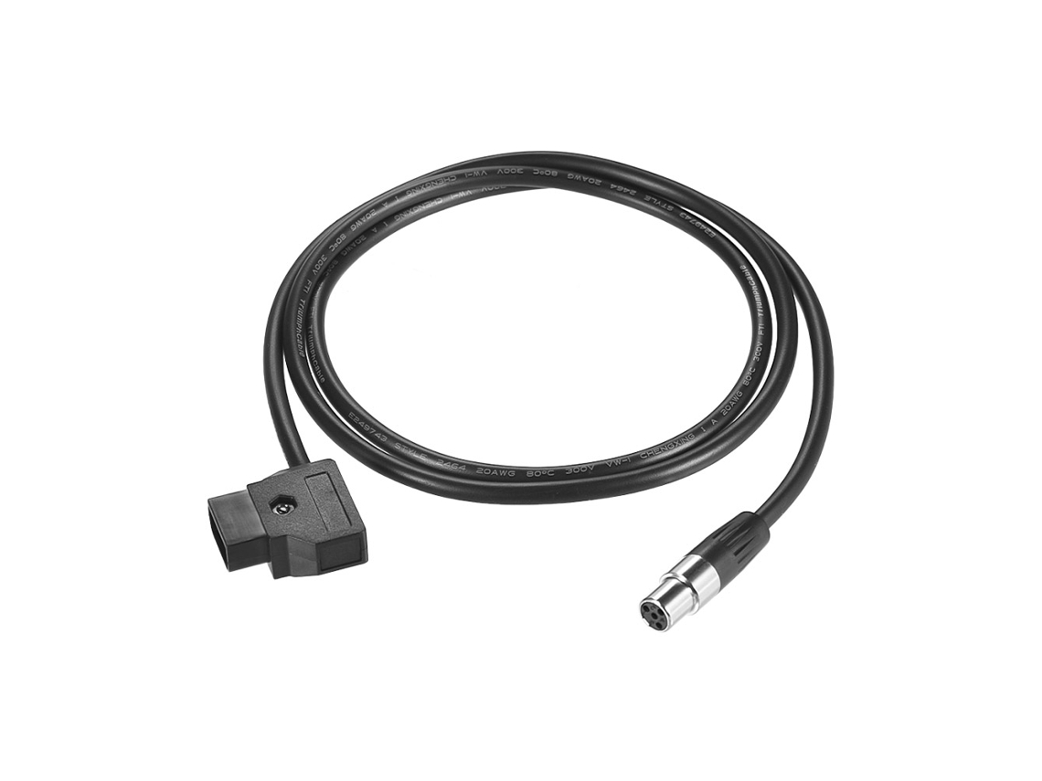 Cable De Poder D-tap Macho A Mini Xlr 4 Pin Recto 100cm Para Monitor Vfm 5.6" Andoer