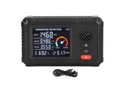 Detector De Calidad Del Aire 5 En 1, Monitor De Co2, Hcho, Tvoc, Temperatura Y Humedad En Tiempo Real.