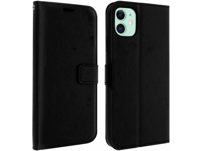 Funda iPhone 11 AVIZAR Wallet Negro