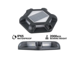 Rebe-luz Solar Jardín Exterior, Ip65 Impermeable, 6 Led, Aluminio+pc, 8-10h Iluminación, 3000k/6000k, Soporta 2 Toneladas