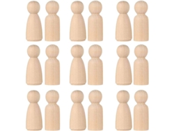 Juego De Muñecos De Madera De Pino, 20 Piezas, Muñecos Masculinos Y Femeninos Para Manualidades Creativas Diy Para Niños