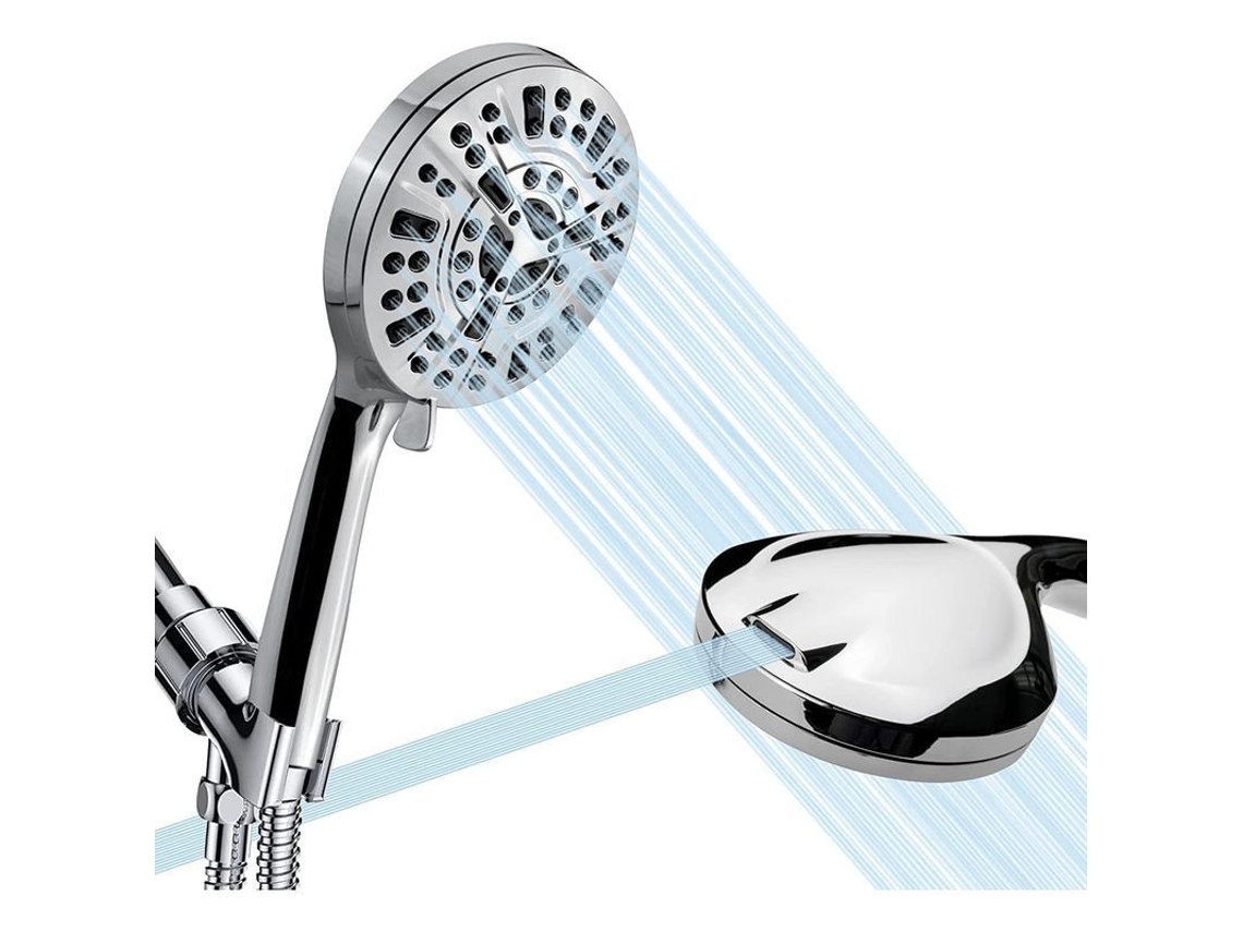Ducha De Mano Cromada Con 8 Modos De Ahorro De Agua, Baja Presión, Universal Para Adultos, Niños Y Mascotas.