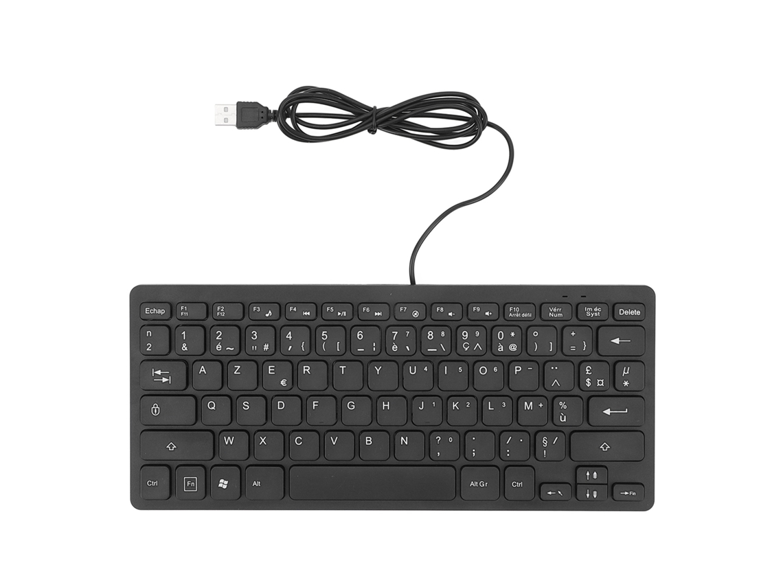 Teclado USB bilingüe con cable ultradelgado de 78 teclas