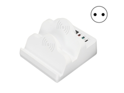 Base De Carga Inalámbrica Hub Usb 6 Puertos Qc 3.0 Usb C Con Pantalla Lcd Y Plug Eu Para Múltiples Dispositivos