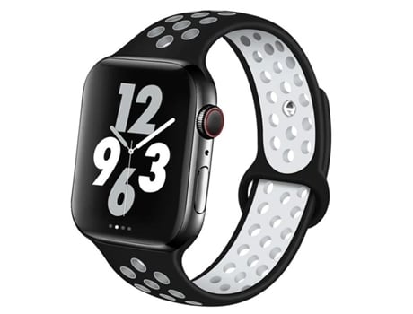 Correa Deportiva para Apple Watch Series 9 Aluminio 41Mm Negro/Blanco
