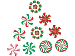 Pegatinas Navideñas De Menta Para Suelo. Diseñadas Con Elementos Navideños, Puedes Decorar Tu Fiesta...