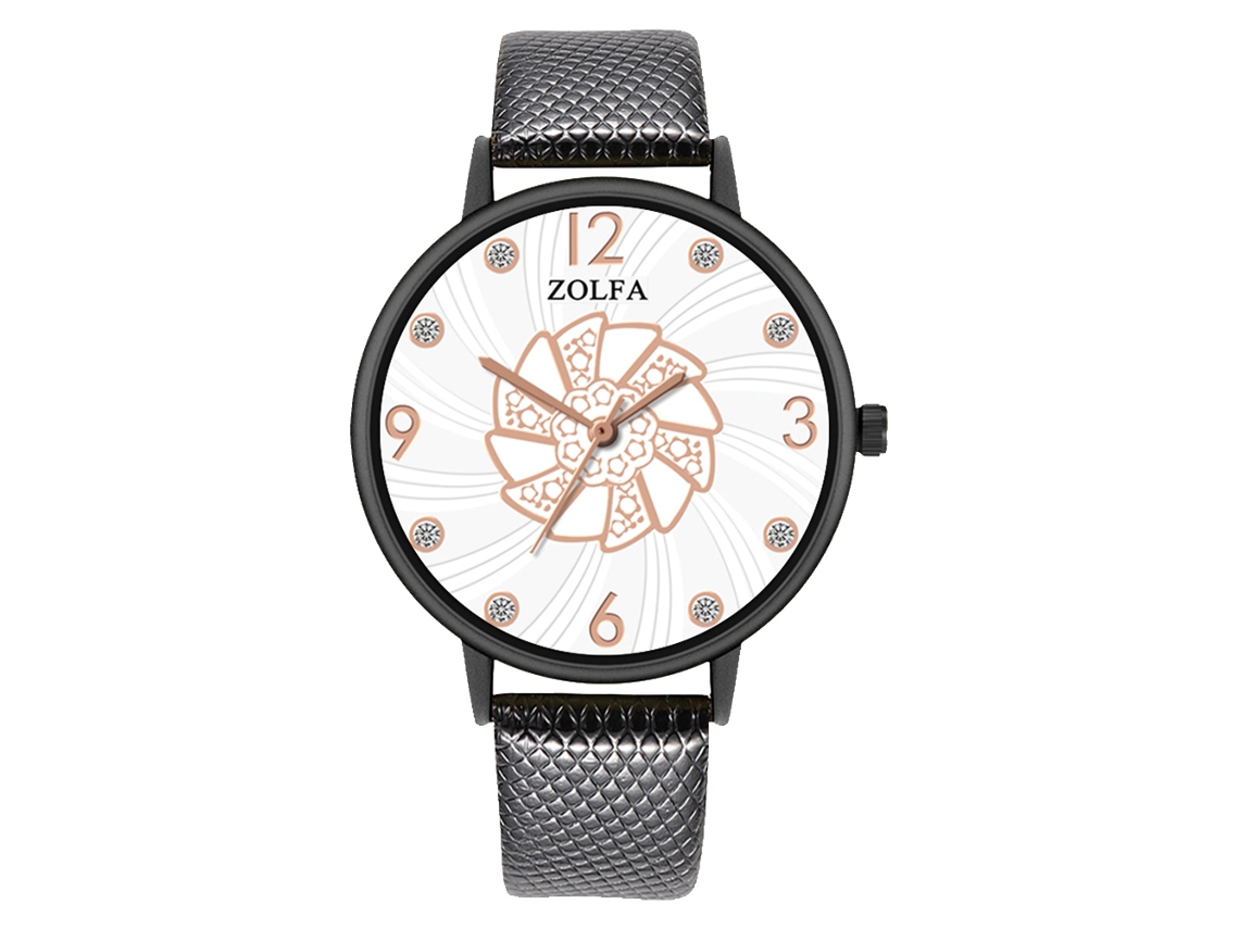 Reloj De Pulsera De Aleación Dial Redondo Reloj De Cuartzo Pareja Negro