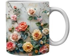 Taza de té floral femenina, taza de cerámica, taza de café, taza de café de cerámica innovadora Gokoco