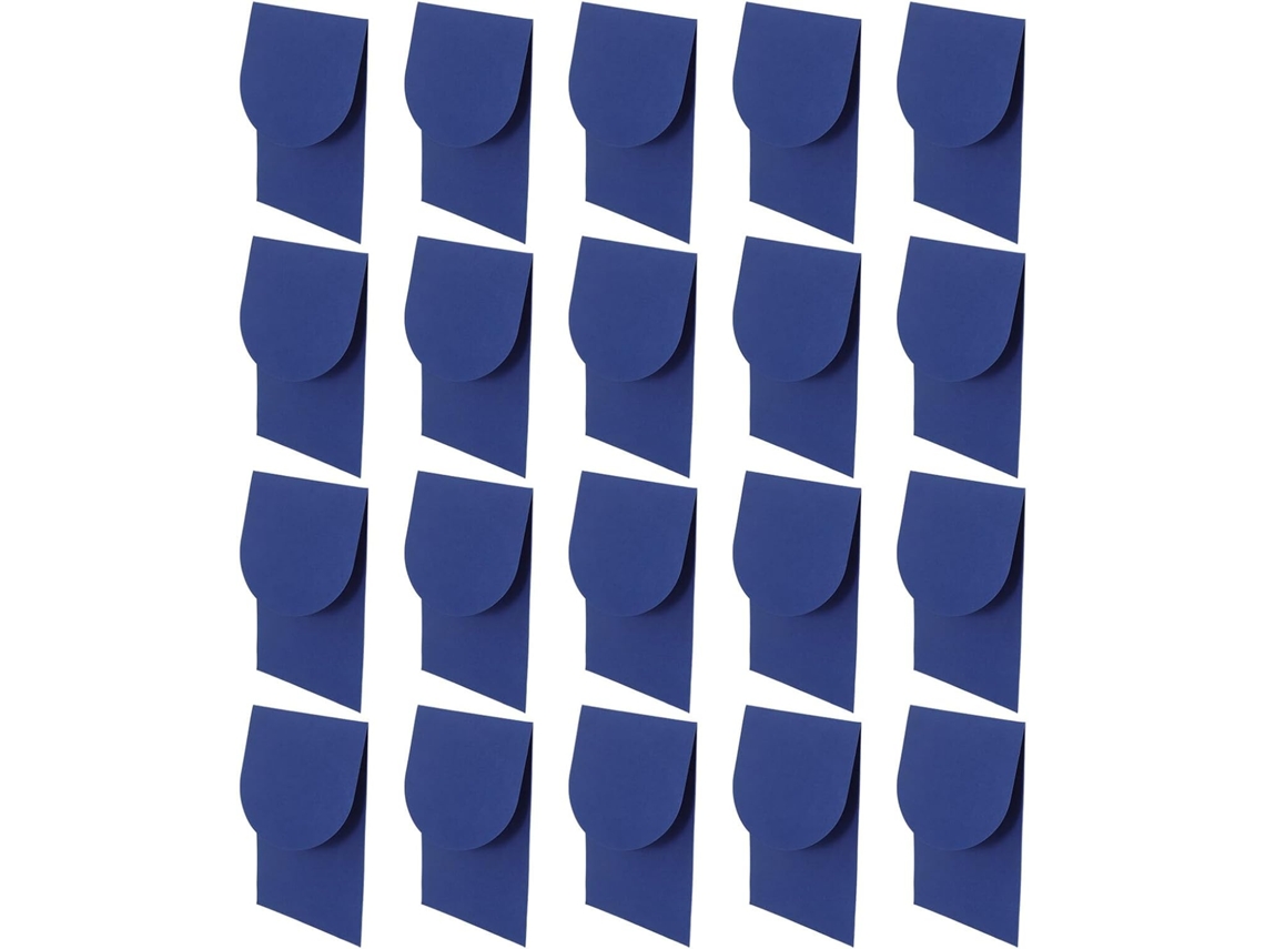 Paquete de 20 sobres lisos azul vaquero, 18 cm, 300 g algodón, para invitaciones. SFUSHOS
