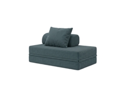 Sofá modular convertible de 2 plazas en terciopelo azul oscuro de SKOFFA