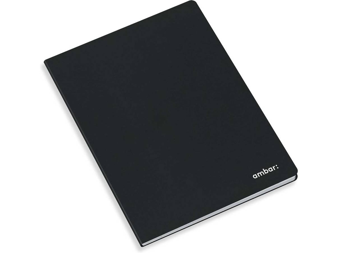 Cuaderno Engrapado AMBAR Negro (A5 - Liso - 80 Hojas)