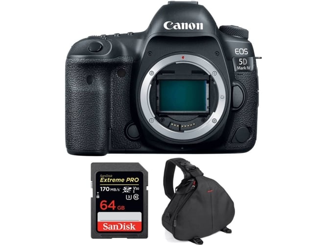 Kit Cámara CANON EOS 5D Mark IV + SanDisk 64 GB + Bolsa (Full-Frame)