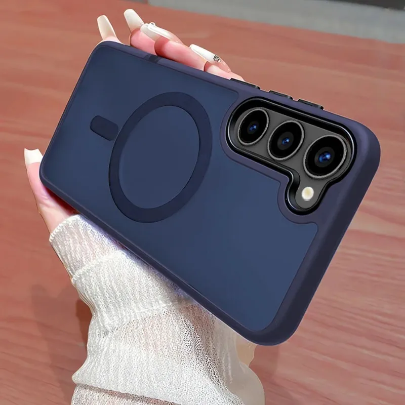 (azul E Samsung S25 Plus) Funda De Carga Inalámbrica Magnética Magsafe Para Samsung
