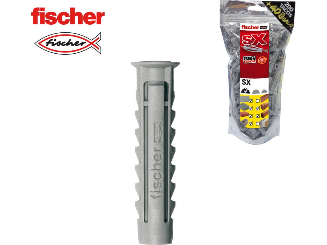 Paquete Grande Casquillo FISCHER Sx 6X30 200 + 40 Gratis 519332