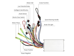 Controlador De Motor Sin Escobillas Con Enlace De Aluminio Para Bicicleta Eléctrica Y Patinete De 250 W Y 350 W, 36-48 V.