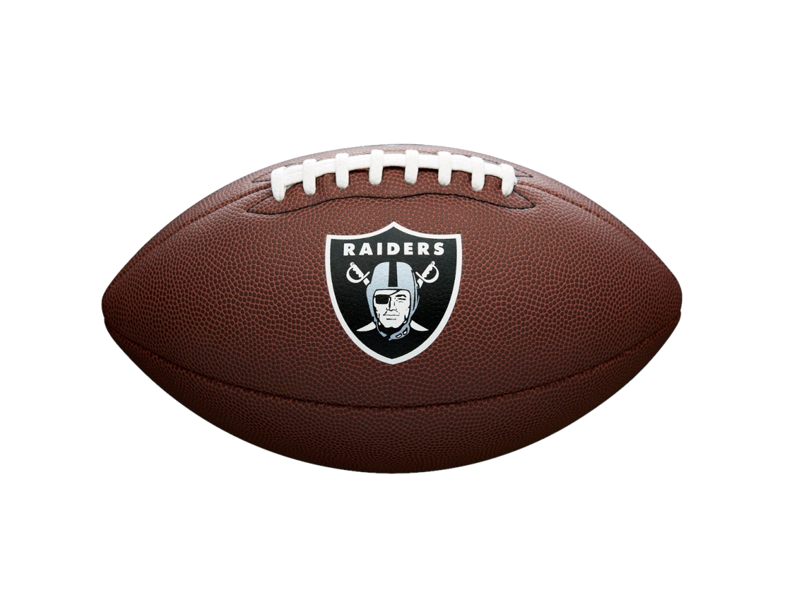 WILSON Nfl Team Logo Las Vegas Raiders Ball Wtf1748Xblv Unissex Football Balls Brown 9 Me