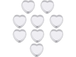 100 Pièces Pots Cosmétiques Vides Forme De Cœur Contenants Crème Maquillage Y Boîtes Rangement P...