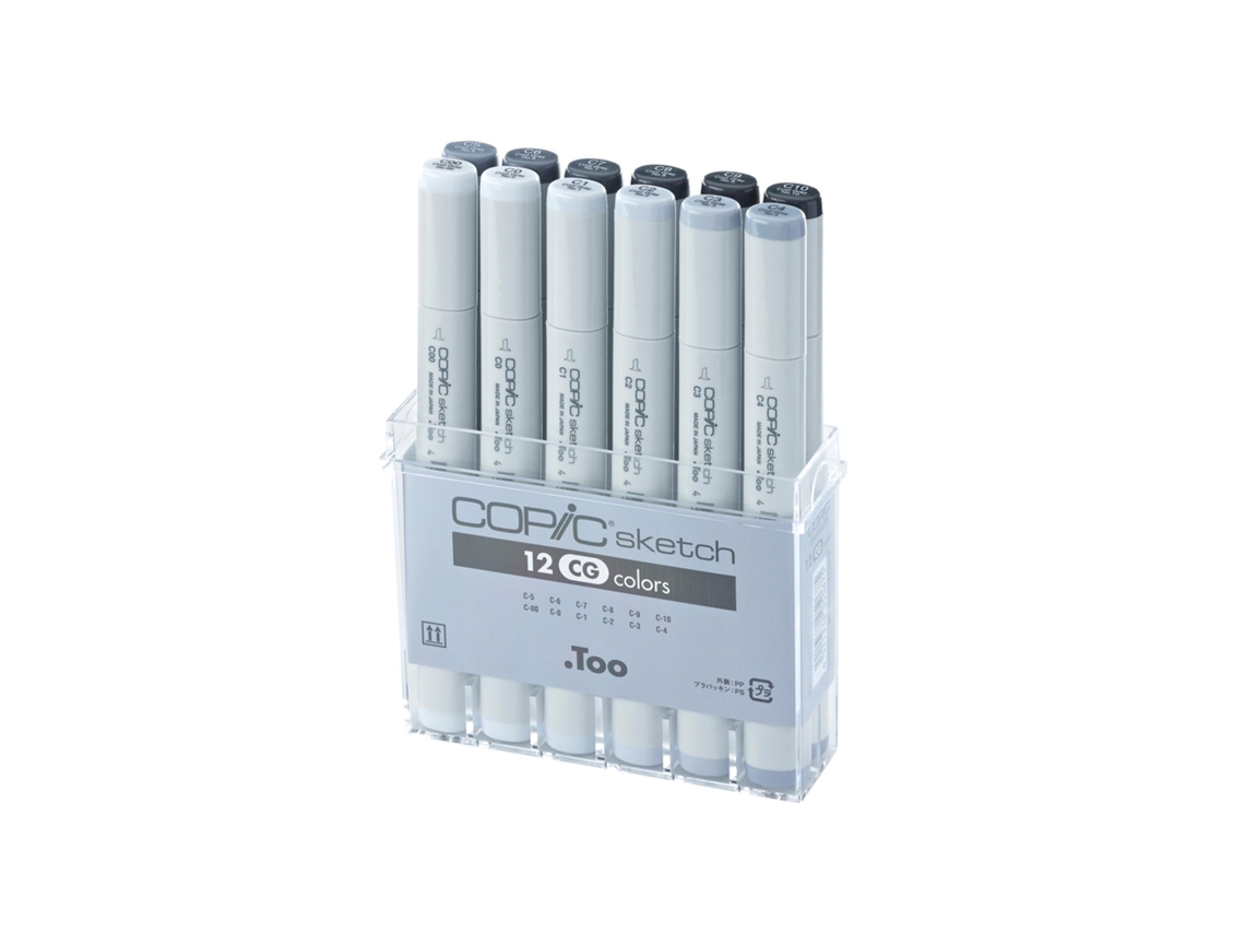 Caixa Copic Sketch Set 12 Piezas Cool Grey