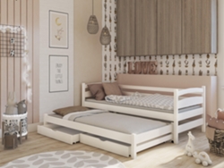 Cama Infantil FURNLUX Classic Tosia (Blanco, Madera Maciza - 98X208X71 Cm / 90X200 Cm)
