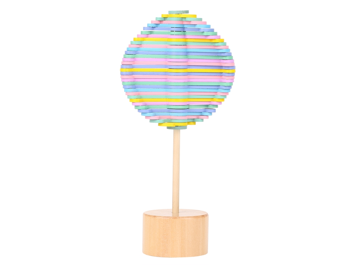 Rebe-juguete De Madera Para Aliviar El Estrés Giratorio Divertido Para Niños Adultos Decoración Hogar Macaron