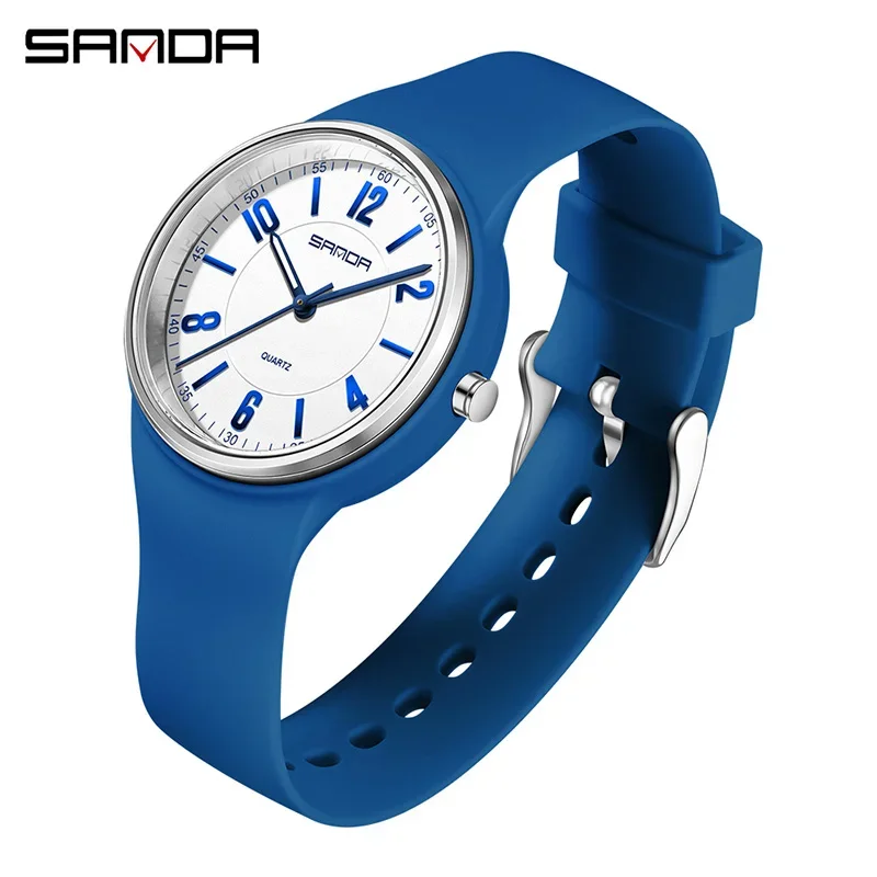 Reloj De Cuarzo Elegante, Unisex, Diseño Sencillo, Esfera Grande, Resistente Al Agua, Ligero, Pantalla Luminosa.