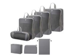 Juego De Organización Para Clasificar Ropa De 8 Piezas, Cubos De Embalaje Para Viajes Que Ahorran Espacio CHRUI Grey