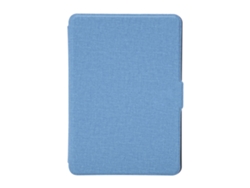 Funda protectora de piel sintética con estampado de tela para Kindle Paperwhite 123 (dorado claro y azul claro)