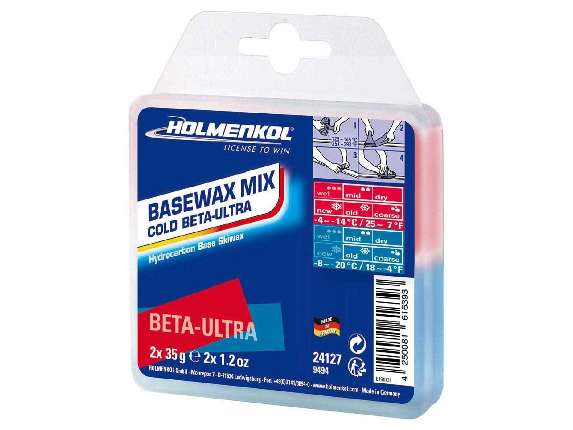 Cera HOLMENKOL Cera Basewax Mix Cold Beta-ultra -4°c/-20°c 2x35 Gr Azul