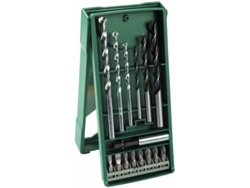 Mini X-Line con 15 Brocas BOSCH para Perforar y Atornillar