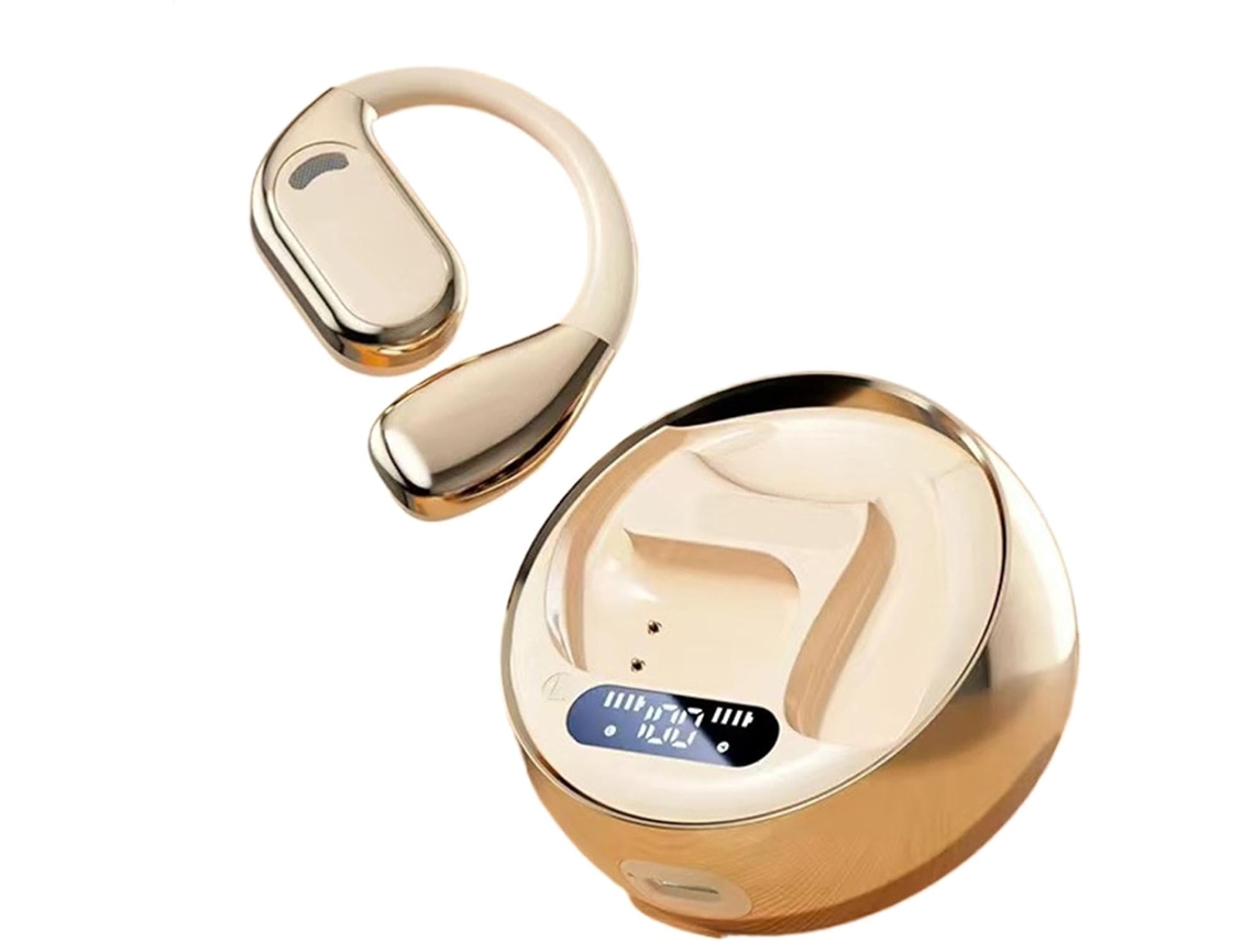 Auriculares con traducción en tiempo real disponibles para iOS y Android. Diseñados para la comunicación. Blancos.