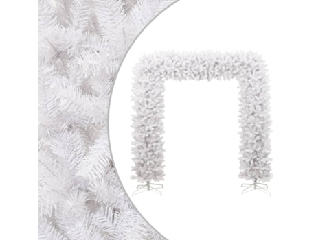 vidaXL Árbol de Navidad en arco blanco 240 cm