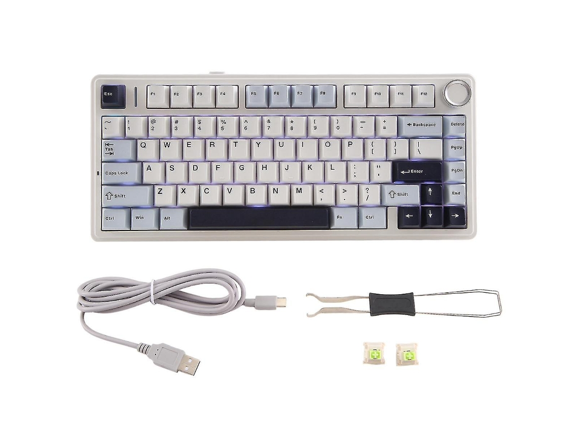 Teclado mecánico Aula F75 80 con intercambio en caliente, inalámbrico, Bluetooth, para juegos, PBT en Everley891