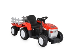 Tractor Moni rojo Dallas con remolque