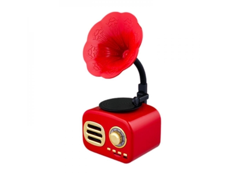 Altavoz Shxx Retro compatible con Bluetooth de gramófono inalámbrico portátil con ranura Tf Carga portátil rojo Xq-Yx130