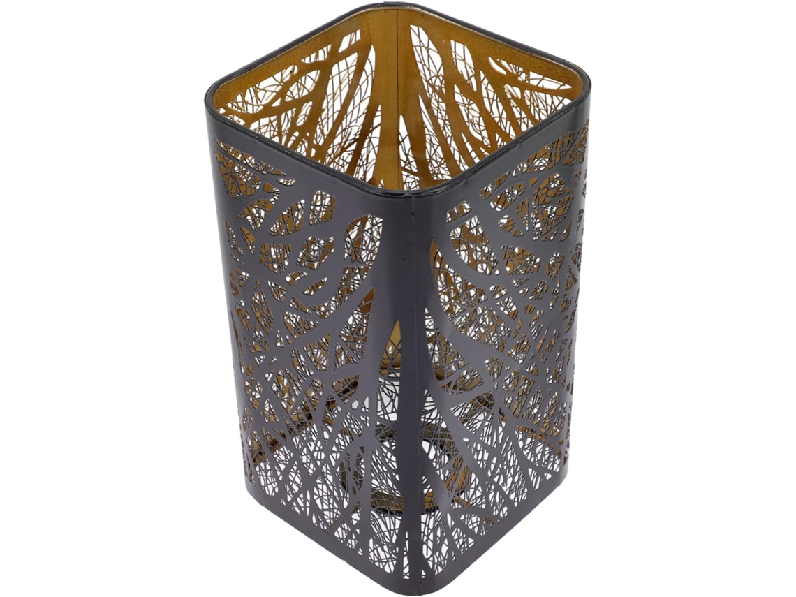 Pequeño Metal Negro Con Motivos De Árboles, Para Lámpara De Mesa Y De Techo, Suaviza La Luz Y