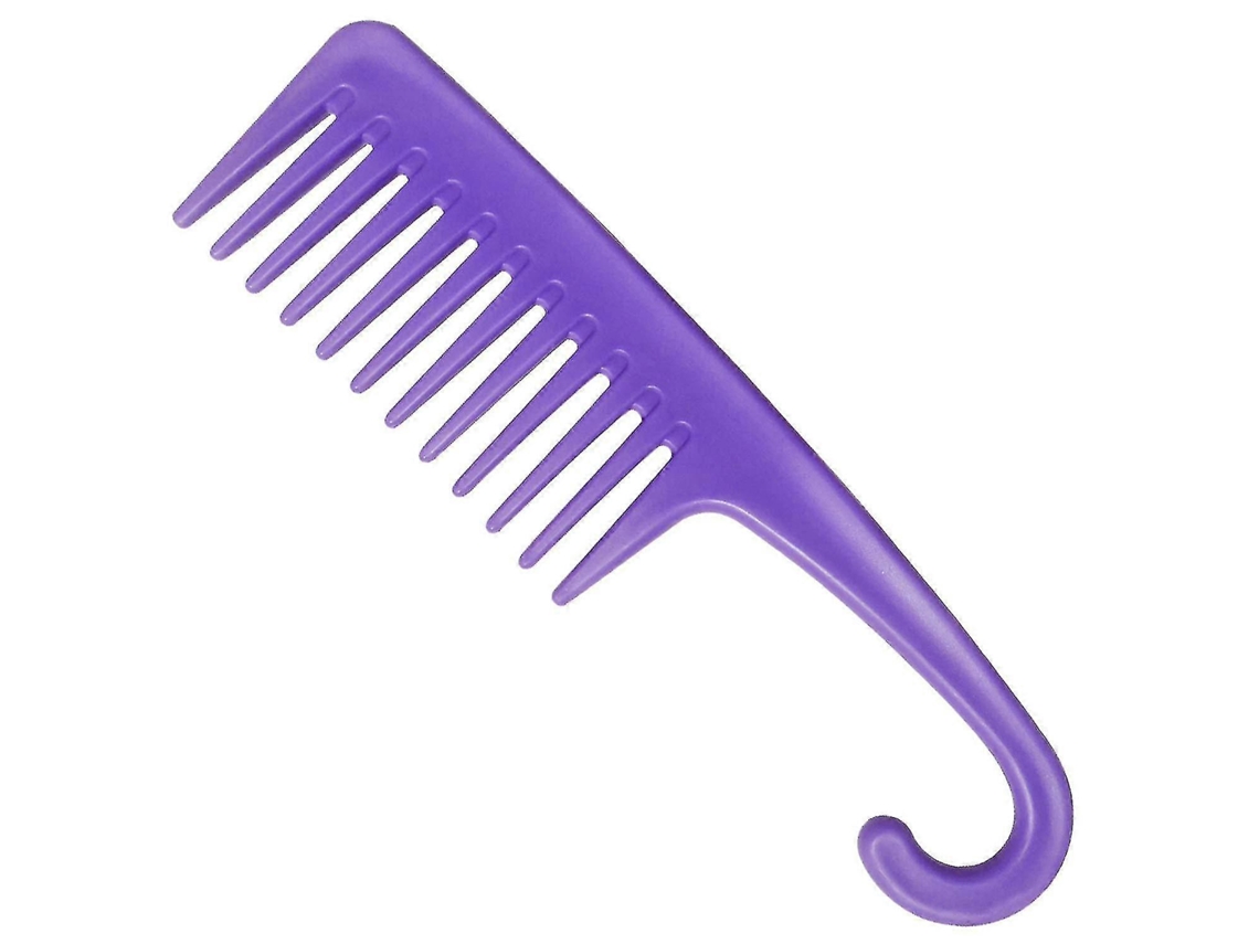 Cepillo desenredante de dientes anchos Premium Care de Jinyubo Store con mango (morado)