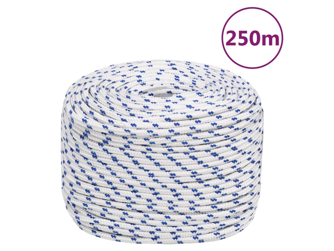Cuerda De Barco Polipropileno Blanco 8 Mm 250 M