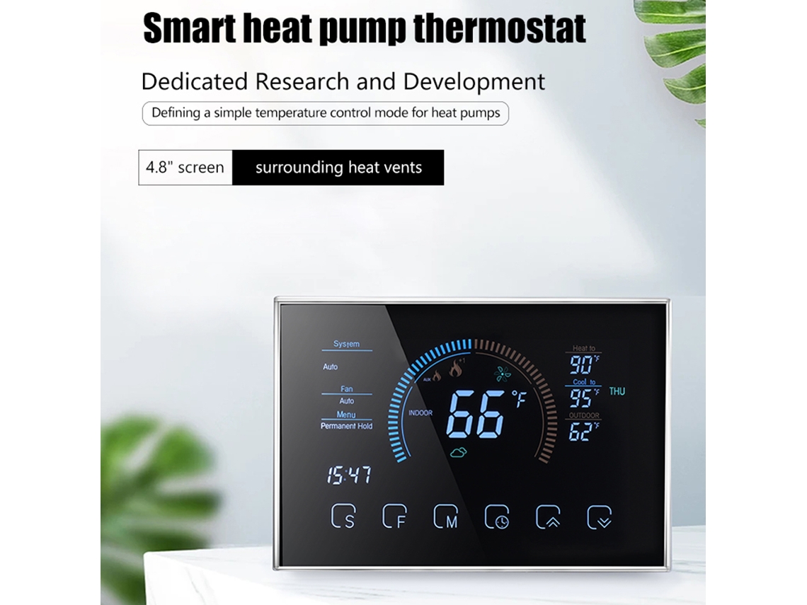 Termostato inteligente (pantalla táctil digital, programación semanal)