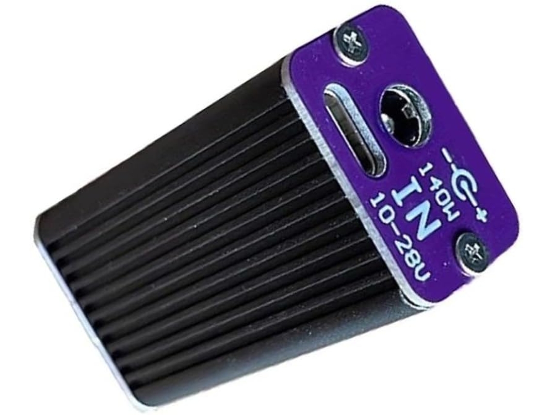 Convertidor Usb Pd De 140 W Con Entrada Dc5525 Para Cargar Ordenadores Y Monitores (morado)