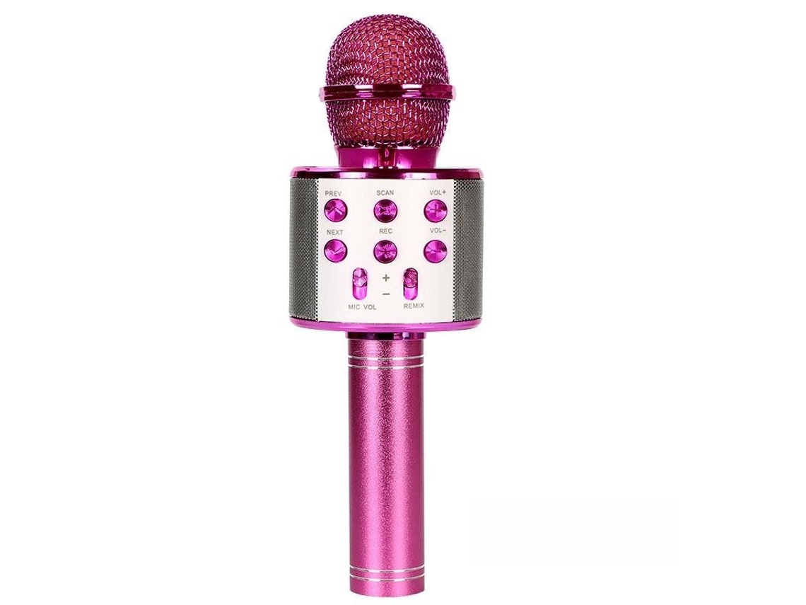 (rosa) Micrófono De Karaoke Inalámbrico Bluetooth 5 En 1, Estéreo Y 4 Efectos De Voz