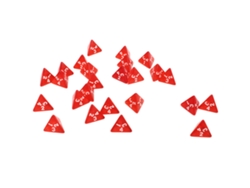 25 Dados Digitales Triangulares Transparentes Para La Enseñanza Y Juegos Educativos Interactivos.