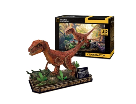 Puzzle VAN DER MEULEN Velociraptor Puzle 3D 63 pieza(s) Animales