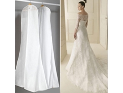 180 Transpirable Resistente Polvo Vestidos Novia Noche Abrigos Largos Blanco Cm Al