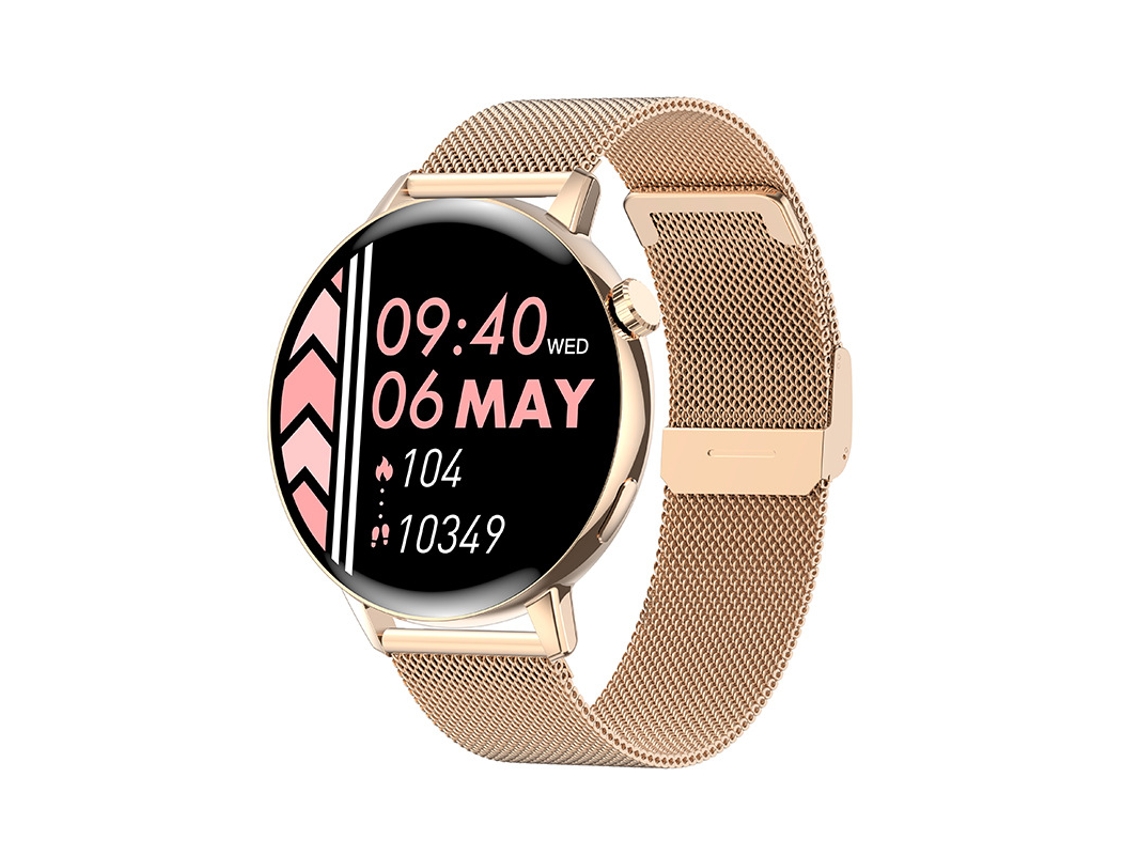 Smartwatch YIZHOOD I39H 1.32 inch Llamada Bluetooth IP67 Impermeable Monitor de Salud (Android y IOS - Oro)