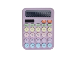 Calculadora electrónica Csyy con teclas redondas tipo piano (morado)