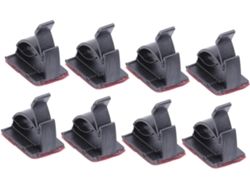 100 Clips Autoadhesivos De Doble Cara De Color Negro Para La Organización De Cables