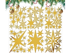 Decoración De Pared Con Espejo De Estrellas: Adhesivos Acrílicos 2d Removibles Para Pared, Ideales Para Niñas.